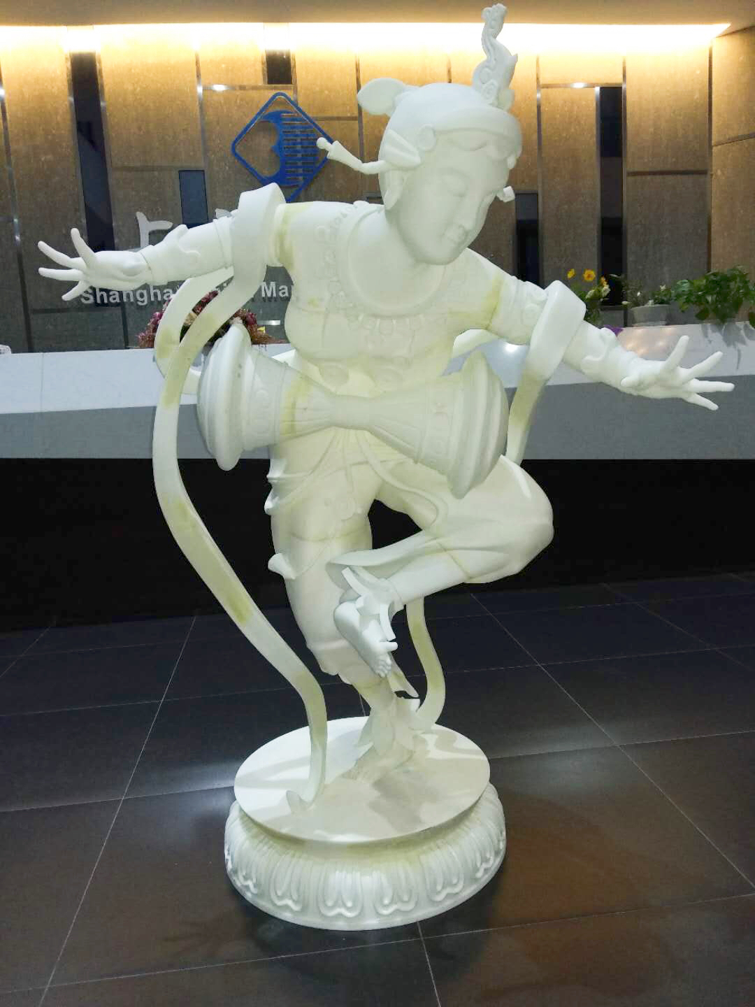 3D打印機打印大型雕塑——敦煌壁畫，白色數(shù)模